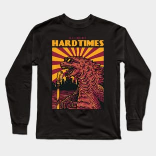 Hard Times - "Monster Blues Vocals" Godzilla King of the Monsters Lover Sings the Blues Long Sleeve T-Shirt